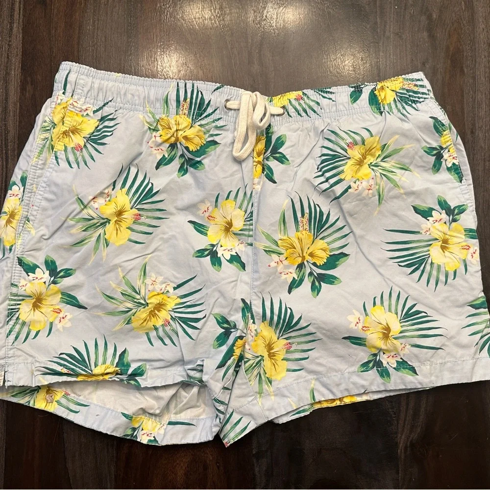 NWOT H&M Blue Hawaiian Swim Trunks